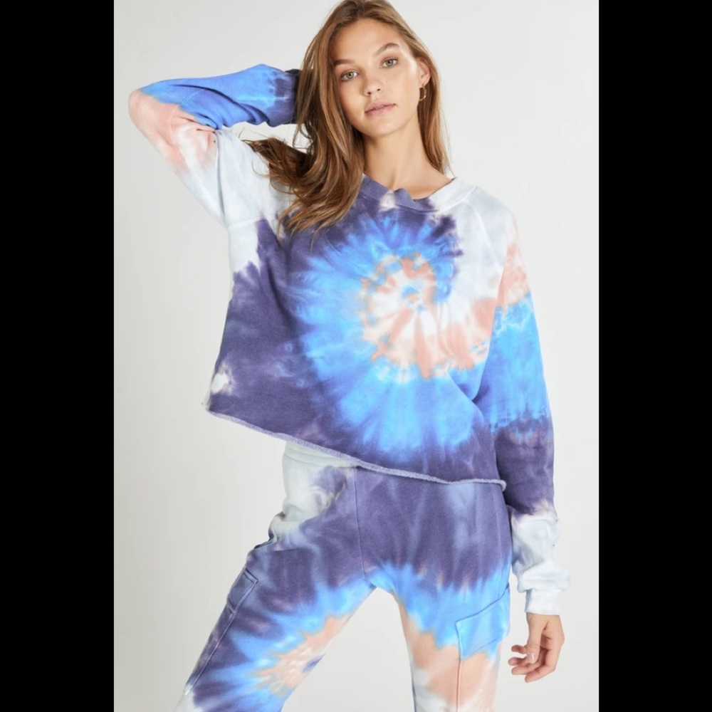 NWT Wildfox Monte Crop Dawn Spiral Dye